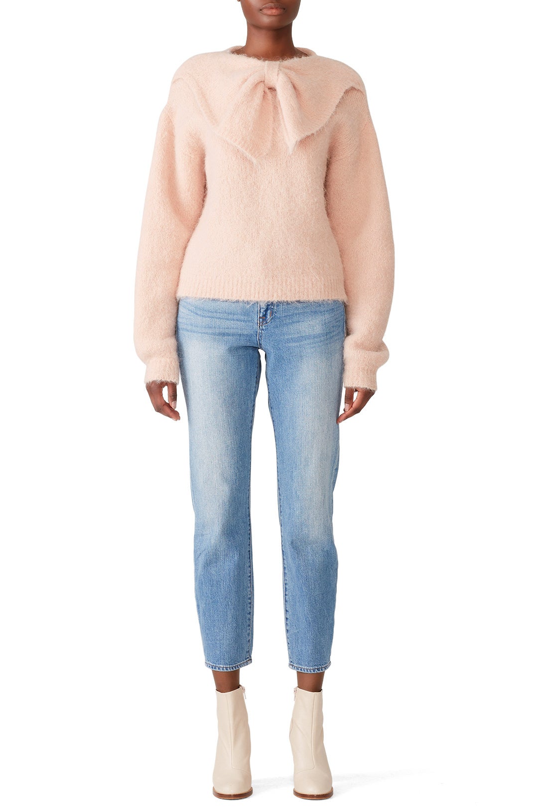 Powder Pink Bow Sweater by byTiMo 0