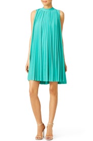 Green Pleated Swing Dress by Tracy Reese
