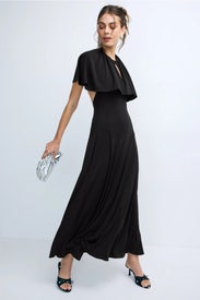 Cape Midi Dress by WEWOREWHAT