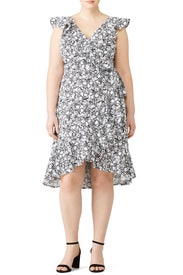 Printed Floral Wrap Dress by ELOQUII