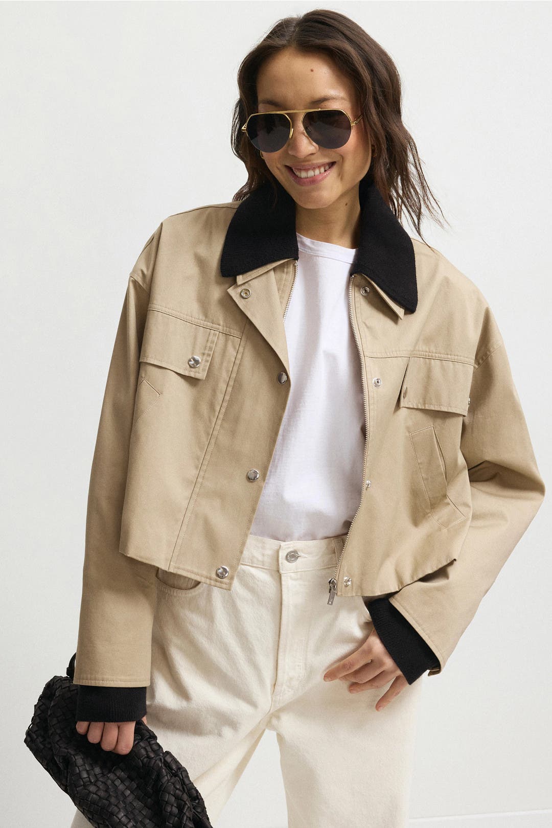 Mixed Media Barn Jacket by NAADAM | Rent the Runway