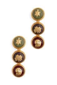 Multi Disk Earrings by Oscar de la Renta
