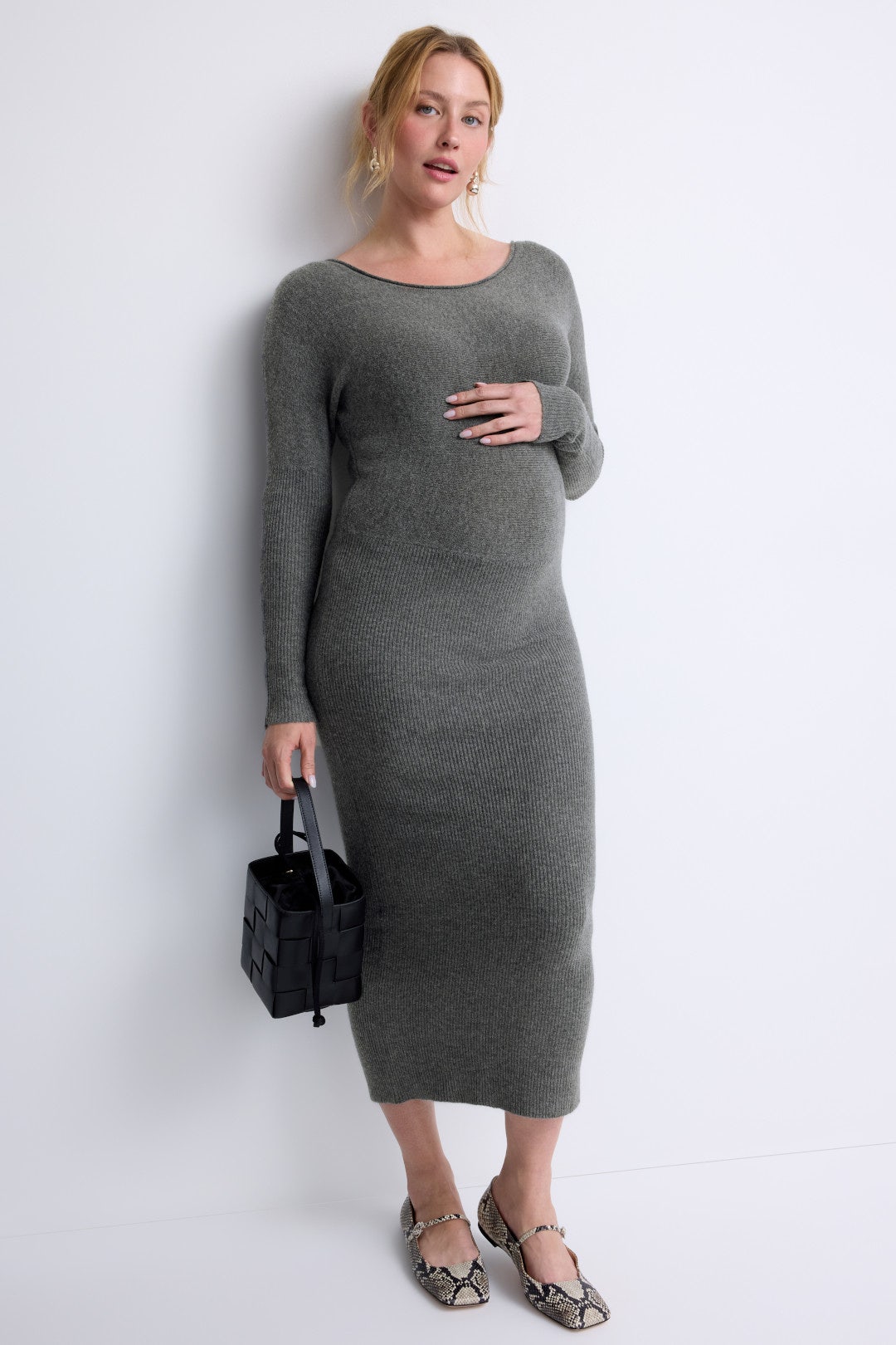 Maternity Tobie Off The Shoulder Knit Dress by ripe 0