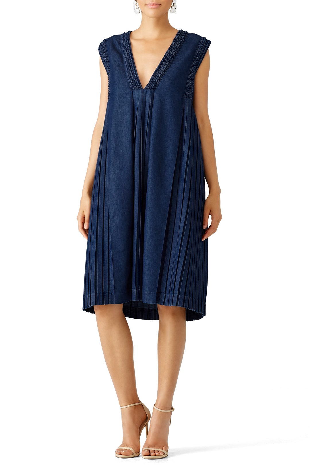 Denim Pleated Shift by Veronique Branquinho 0