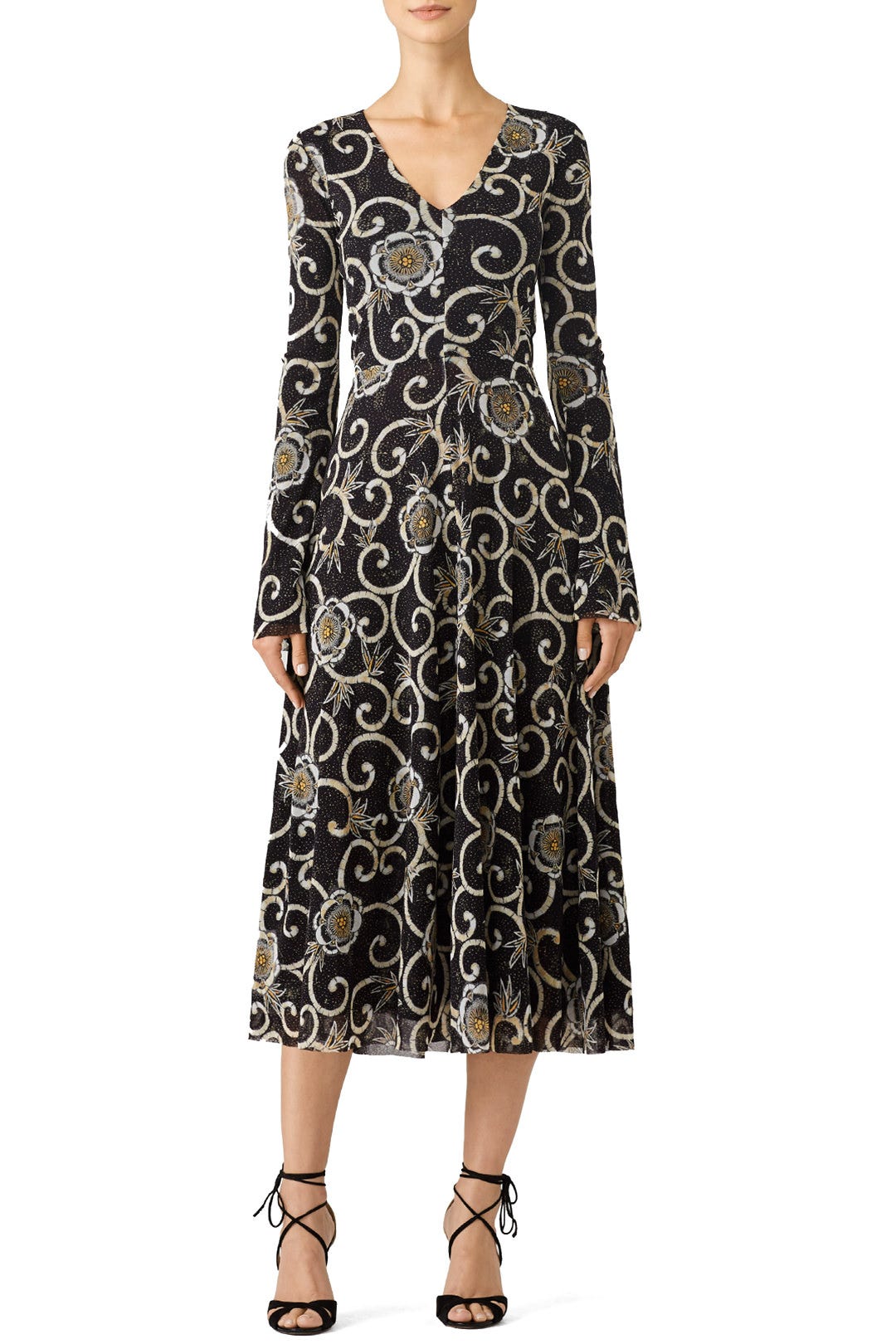 Scroll Floral Dress by Fuzzi 0