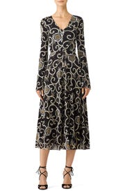 Scroll Floral Dress by Fuzzi