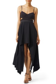 Black Cut Out Dress by HALSTON