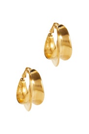 Satin Gold Hoops by Kenneth Jay Lane