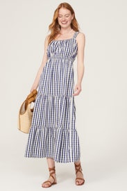 Gingham Midi Dress by Louna