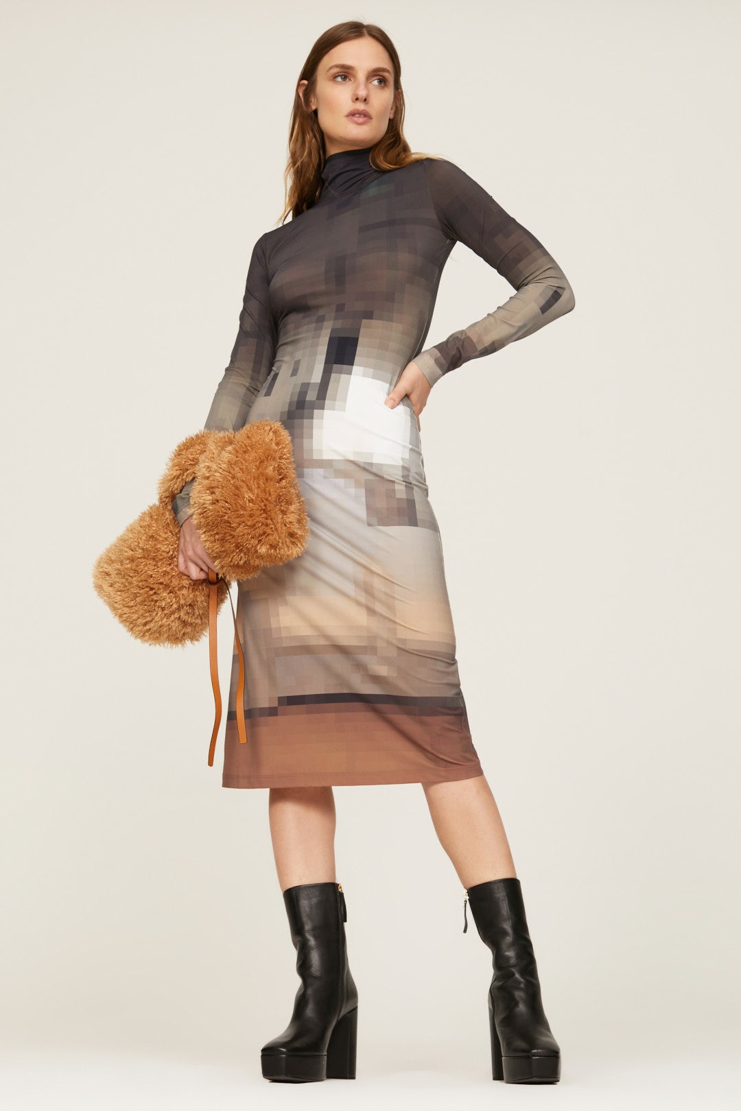 Pixel Print Dress by MM6 Maison Margiela 0