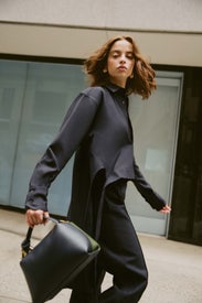 High Low Collared Shirt by Plan C