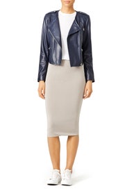 Indigo Leather Jacket by Rebecca Minkoff