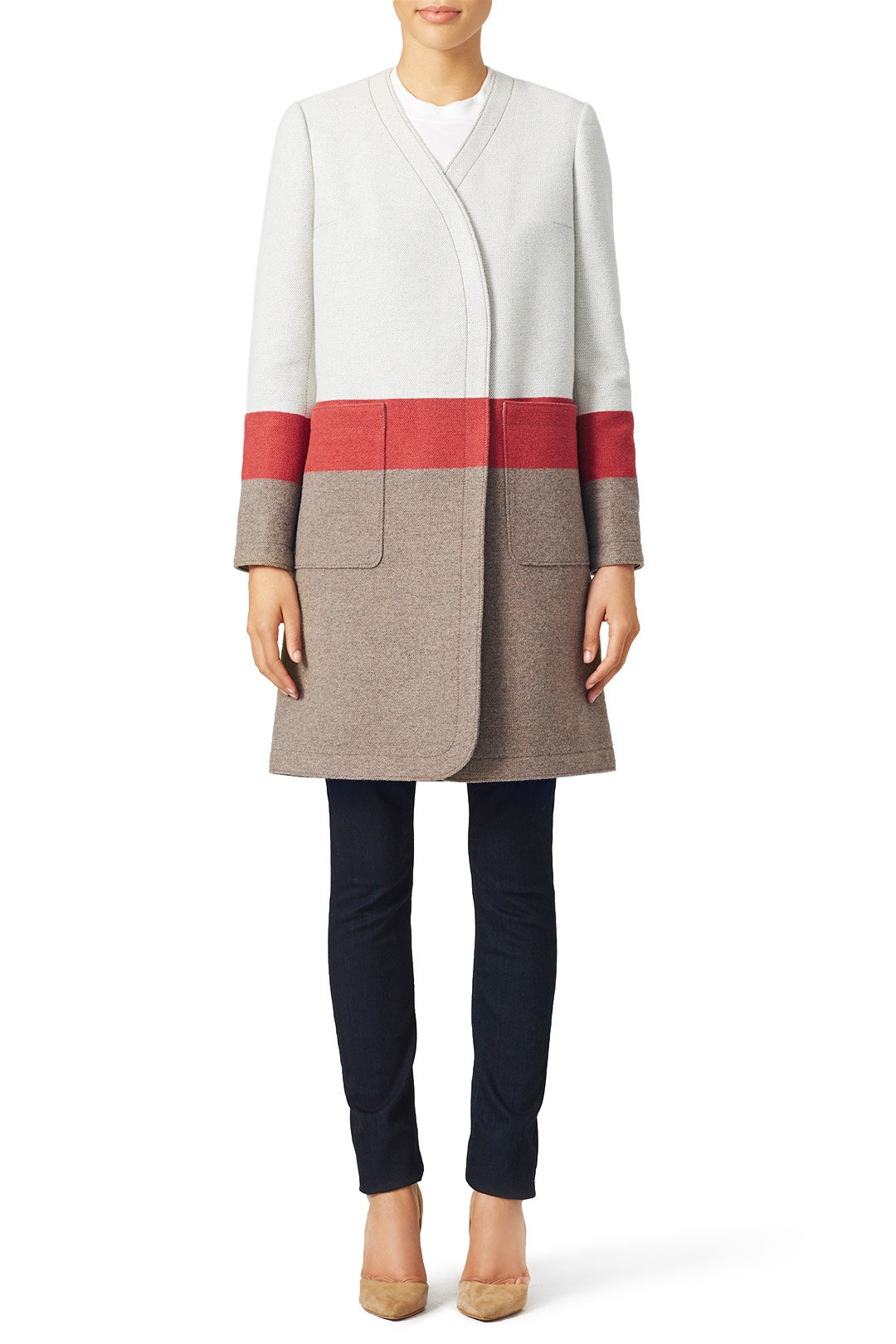 Stripe Blanket Coat by Tory Burch Rent the Runway