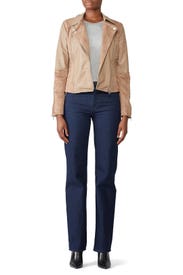 Taupe Faux Suede Jacket by VIGOSS