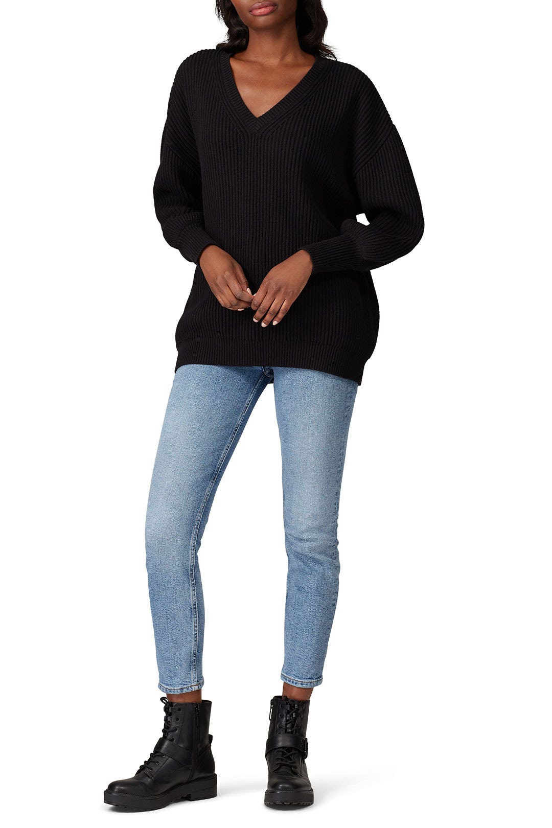 Napoli Oversized V-Neck Sweater by Apiece Apart 0