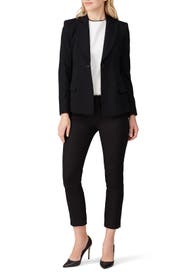 Black One Button Blazer by Emporio Armani