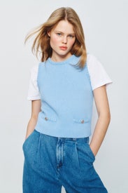 Braided Sleeveless Knit Top by Endless Rose