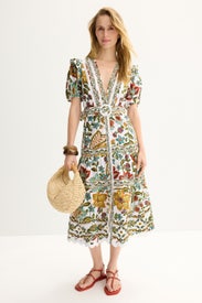 Botanicals Belted Midi Dress by FARM Rio