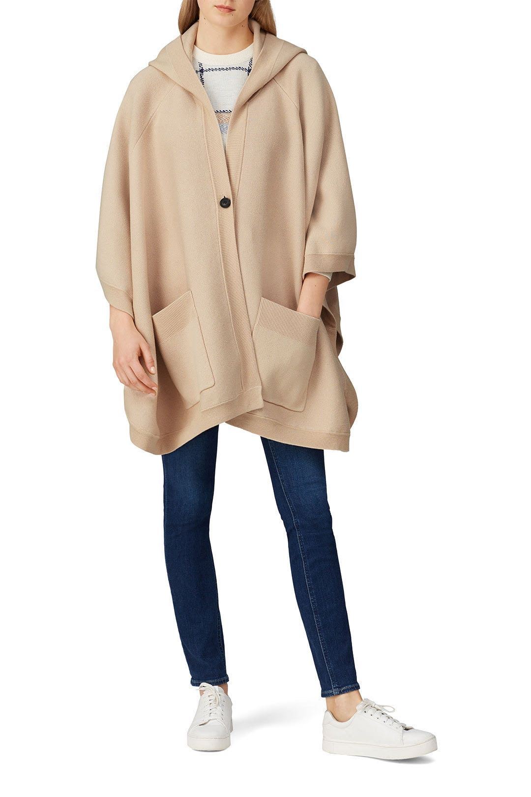 Beige Hooded Sweater Coat by Great Jones 0