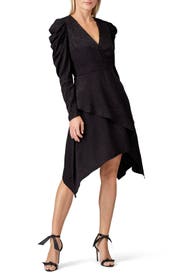 Black Jacquard Dress by Harlyn