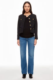 The Straight Maternity Ankle Hi-Rise Jeans by PIETRO BRUNELLI MATERNITY