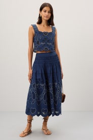Jeanetta Eyelet Skirt by Sea New York