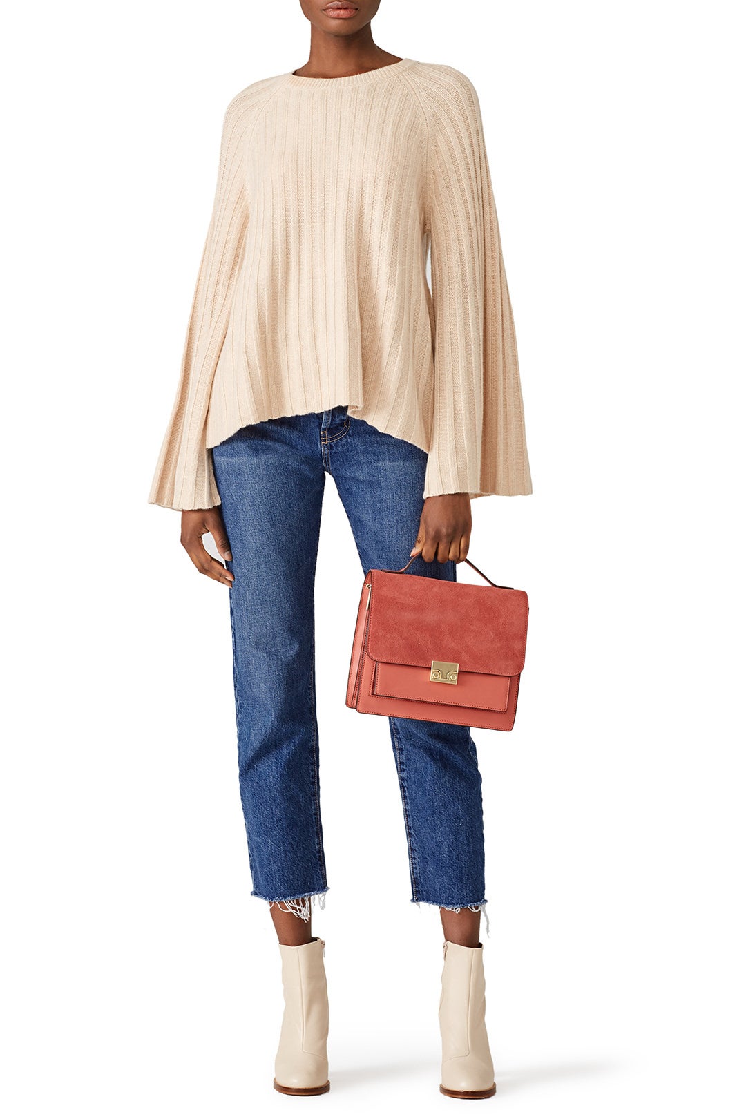 Camel Flounce Sweater by Elizabeth and James 0