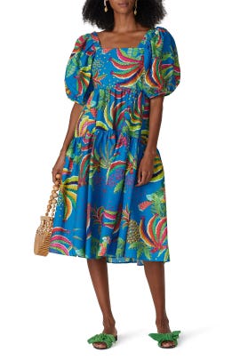 Blue Banana Midi Dress by FARM Rio
