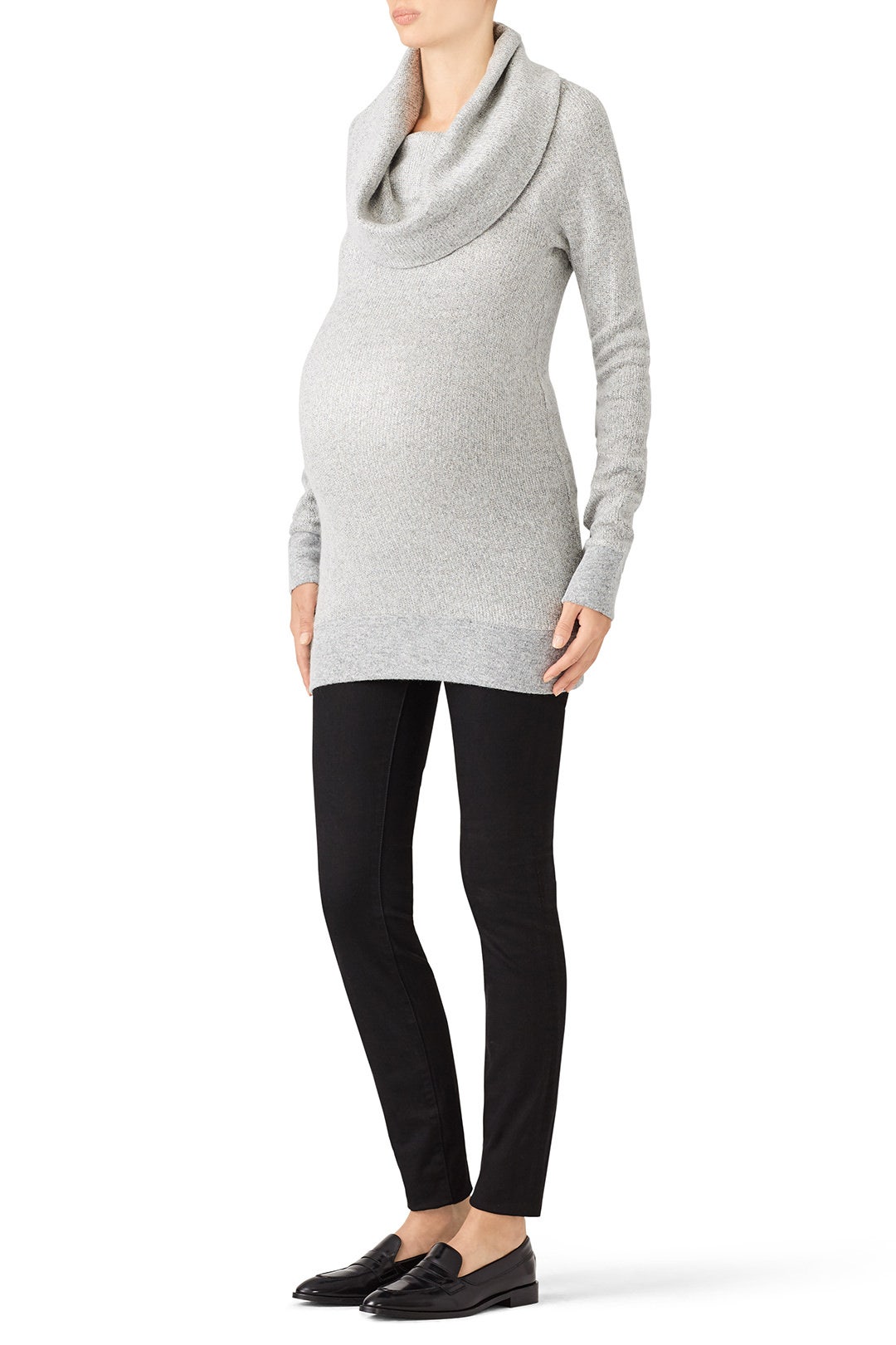 Grey Cowl Maternity Sweater by Ingrid & Isabel 0