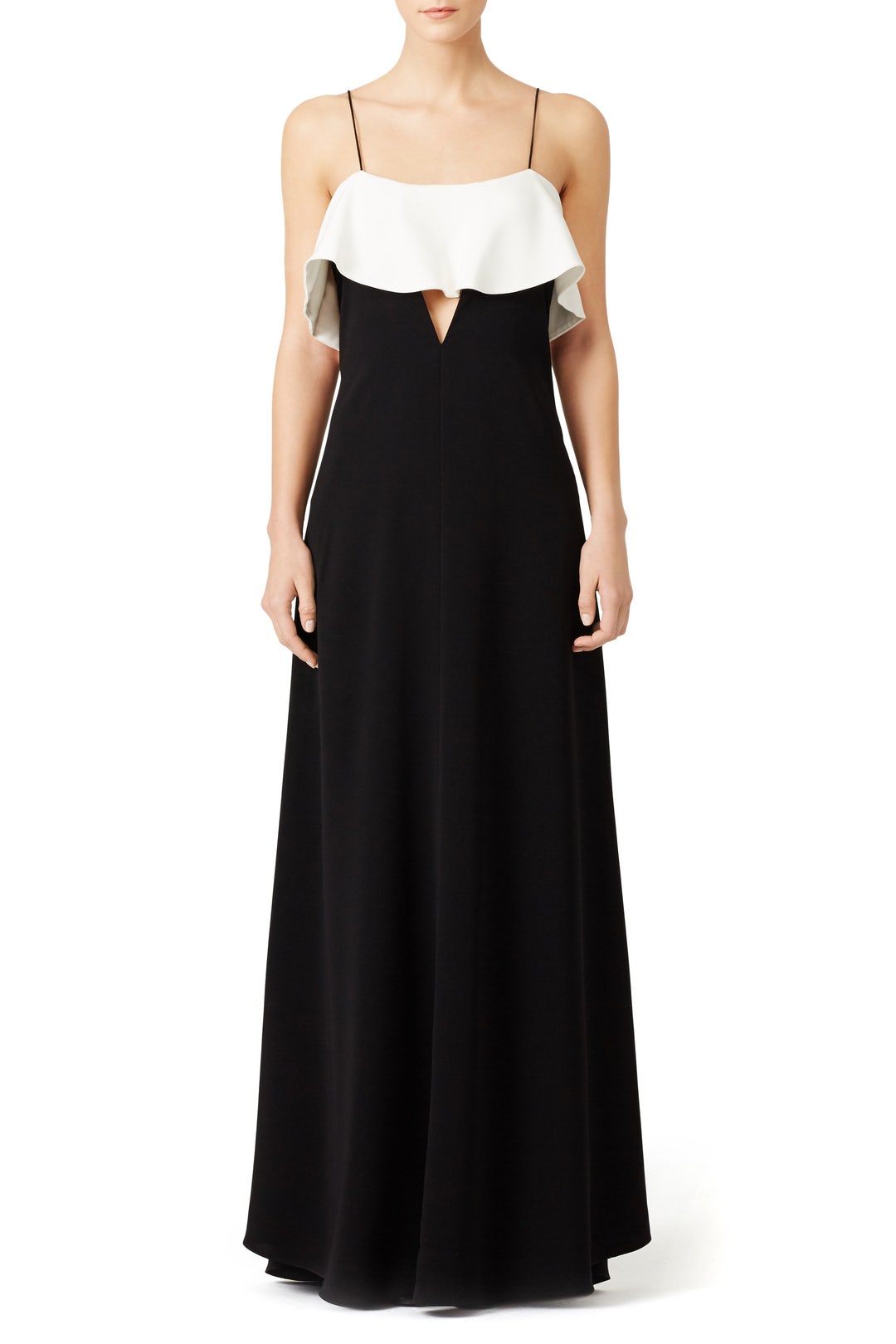 White Ruffle Gown by Jill Jill Stuart 0