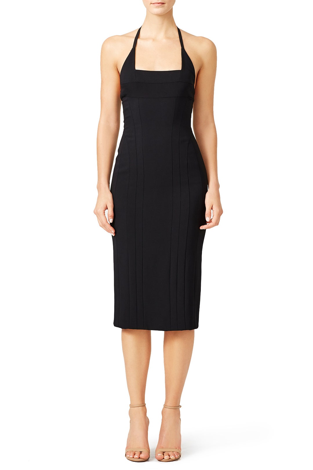 Black Scuba Crepe Dress by Narciso Rodriguez 0