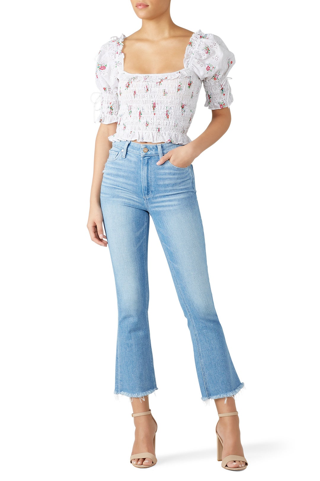 Collete Crop Flare Jeans by PAIGE 0