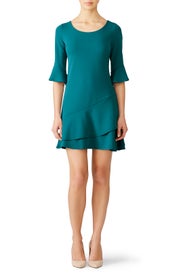 Teal Double Ruffle Dress by Slate & Willow