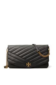 Black Kira Chevron Clutch by Tory Burch Accessories