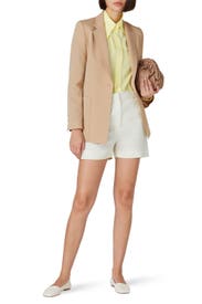 Beige Oversized Blazer by Victoria Victoria Beckham