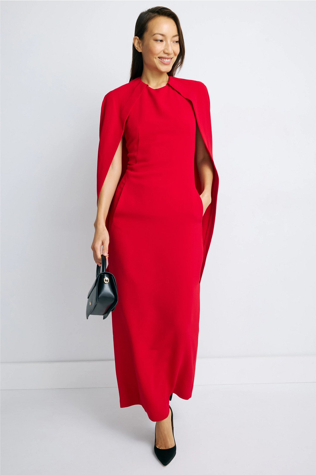 Cape Detail Gown by Alberta Ferretti 0