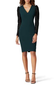 Emerald Lace Sleeve Sheath by Badgley Mischka