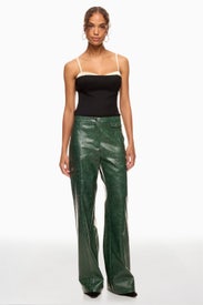 Green Faux Leather Utility Pants by Baum und Pferdgarten