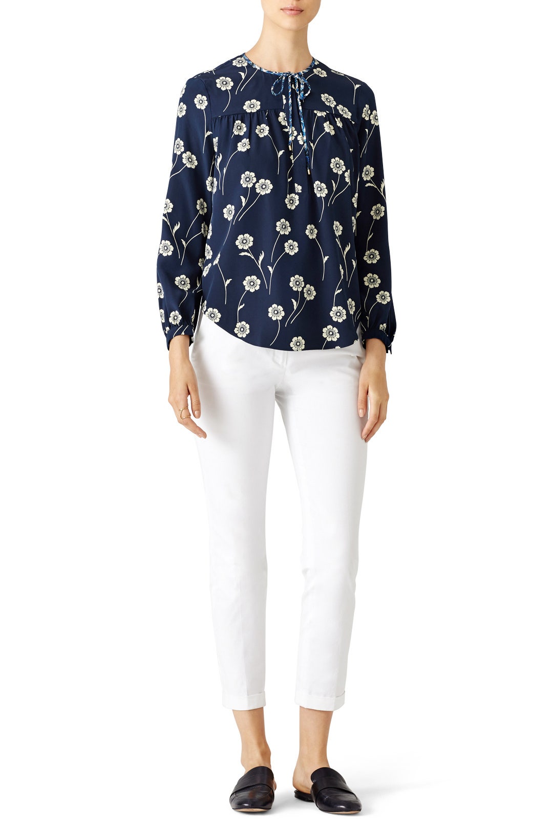 Midnight Tie Blouse by Derek Lam 10 Crosby 0
