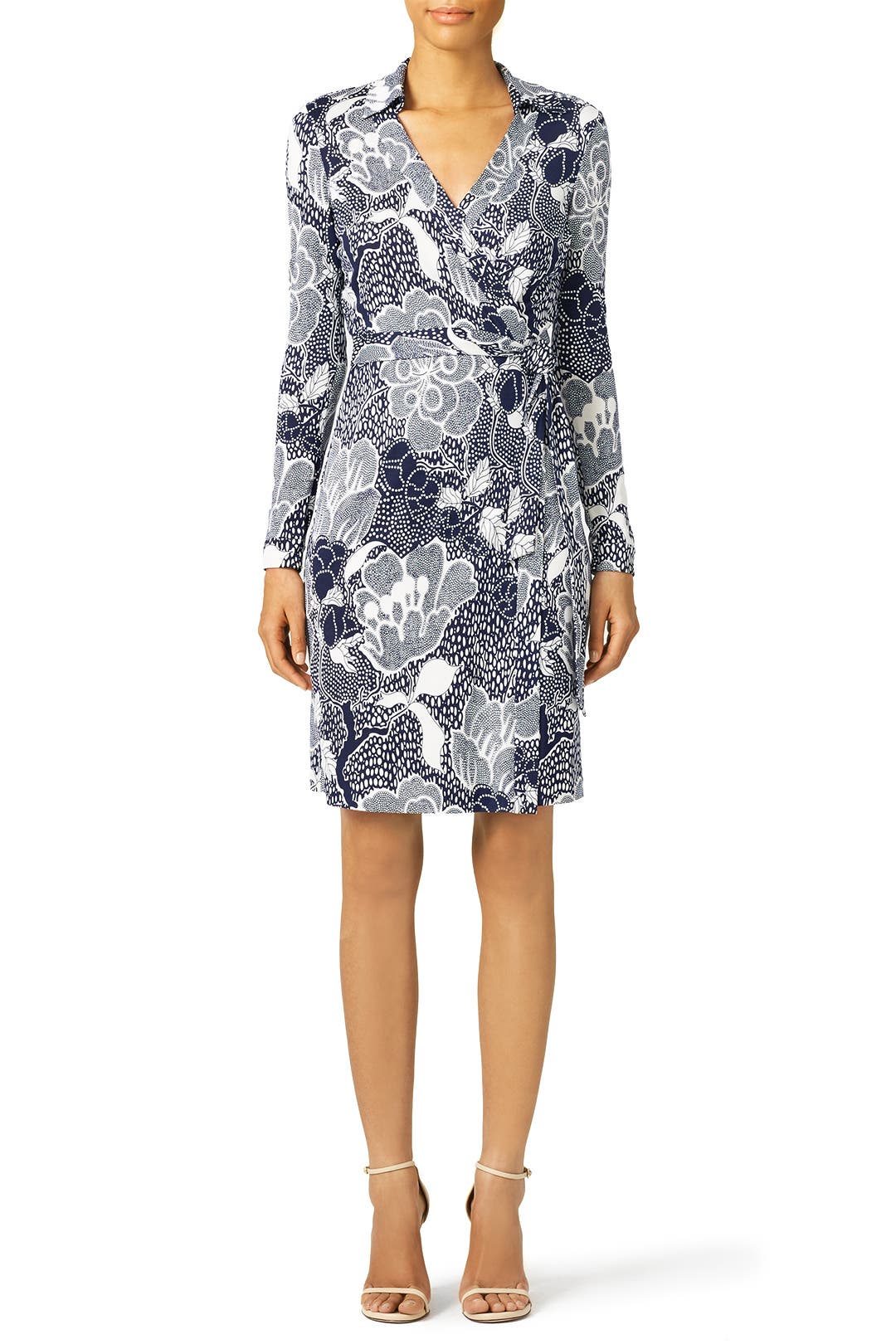 Navy New Jeanne Wrap Dress by Diane von Furstenberg | Rent the Runway