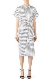 Striped Drape Shirtdress by Jason Wu Collection