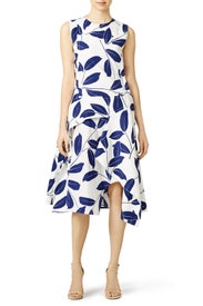 Blue Olive Branch Dress by Marni