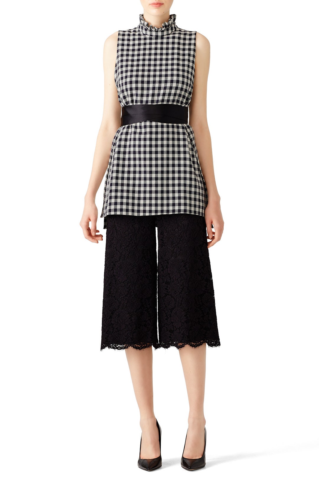Navy Check Blouse by Mother of Pearl 0