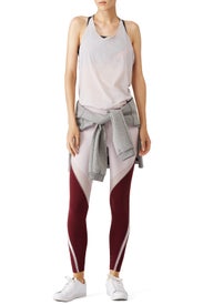 Gray Fleece Crew, Training Tank & Tight by Nike