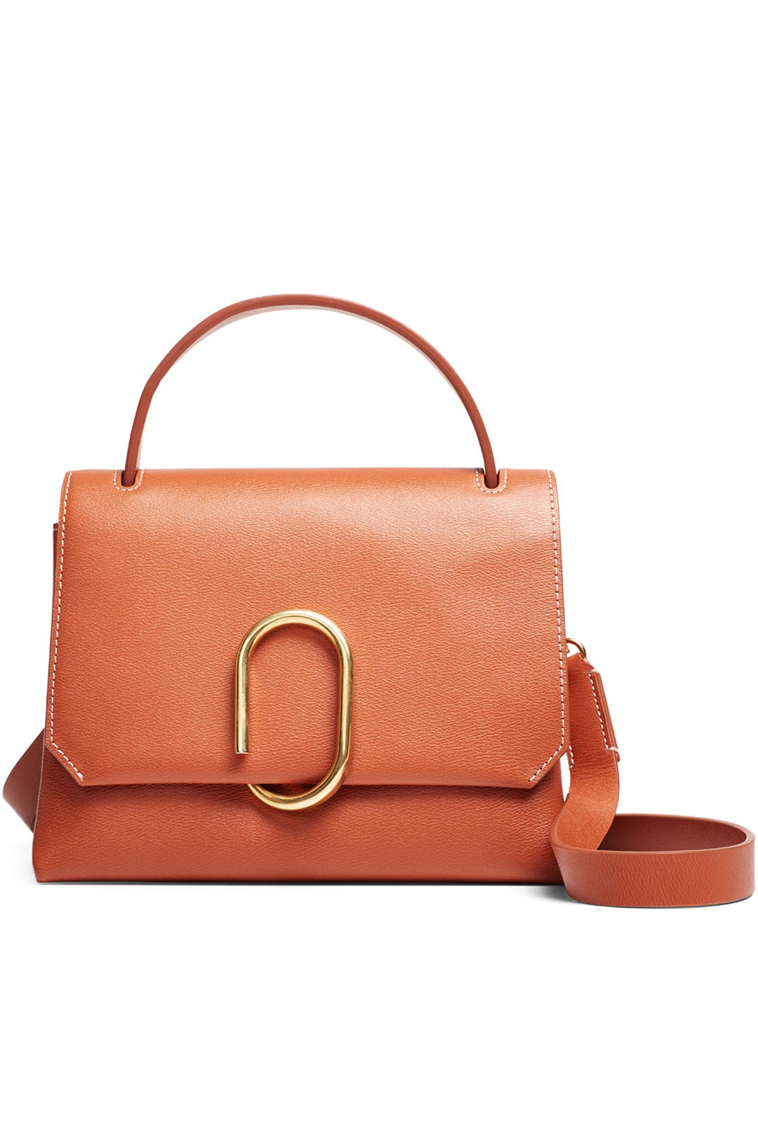 Cognac Alix Mini Top Handle Satchel by 3.1 Phillip Lim Accessories