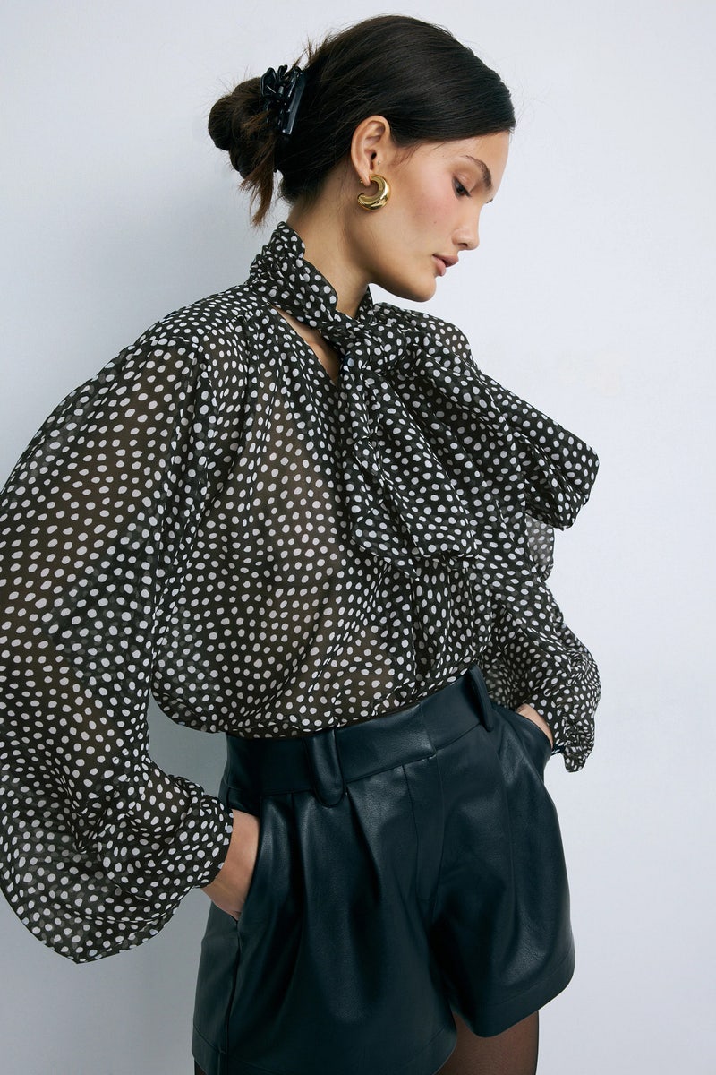 Sheer Blouson Top by Ronny Kobo x RTR - Photo 0