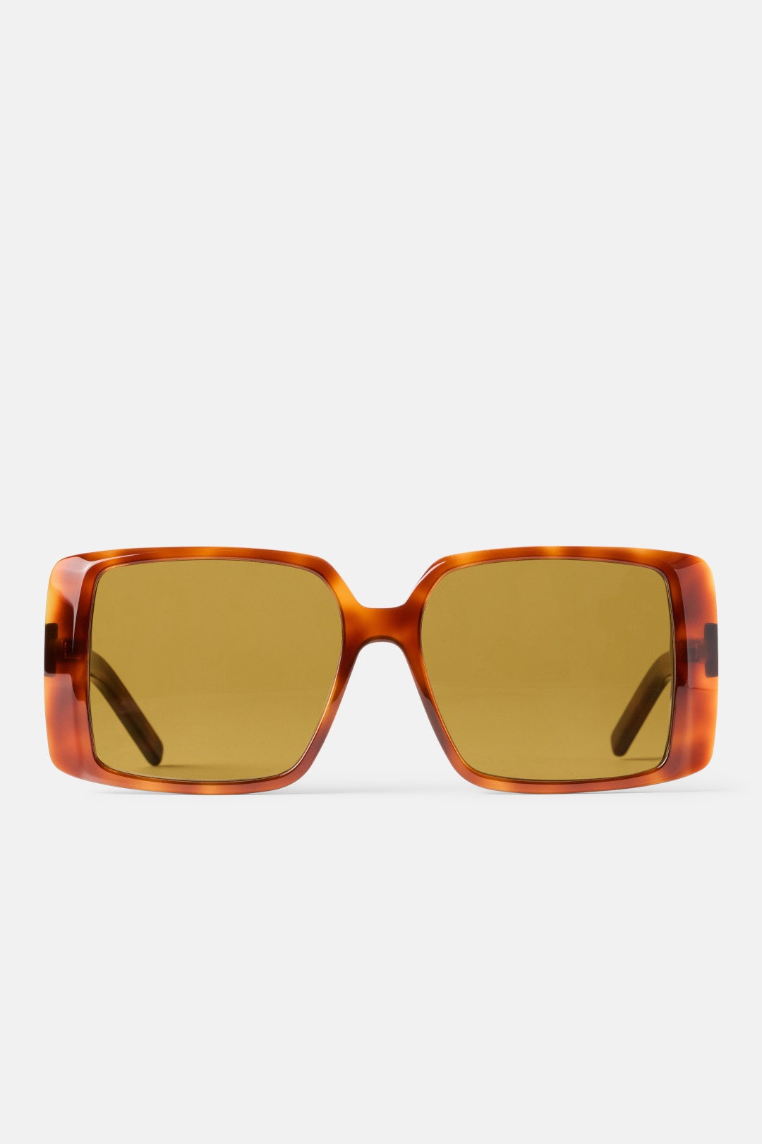 Havana Rectangular Sunglasses by Saint Laurent 1