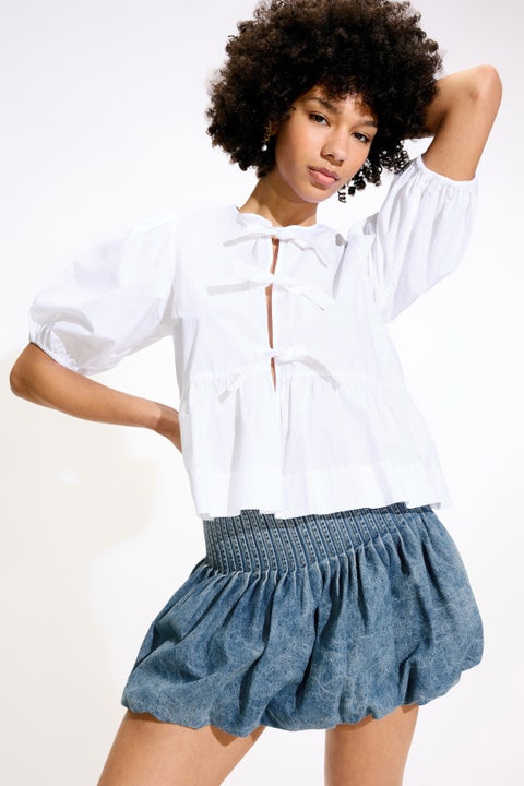 URSULA K DENIM BUBBLE SKIRT