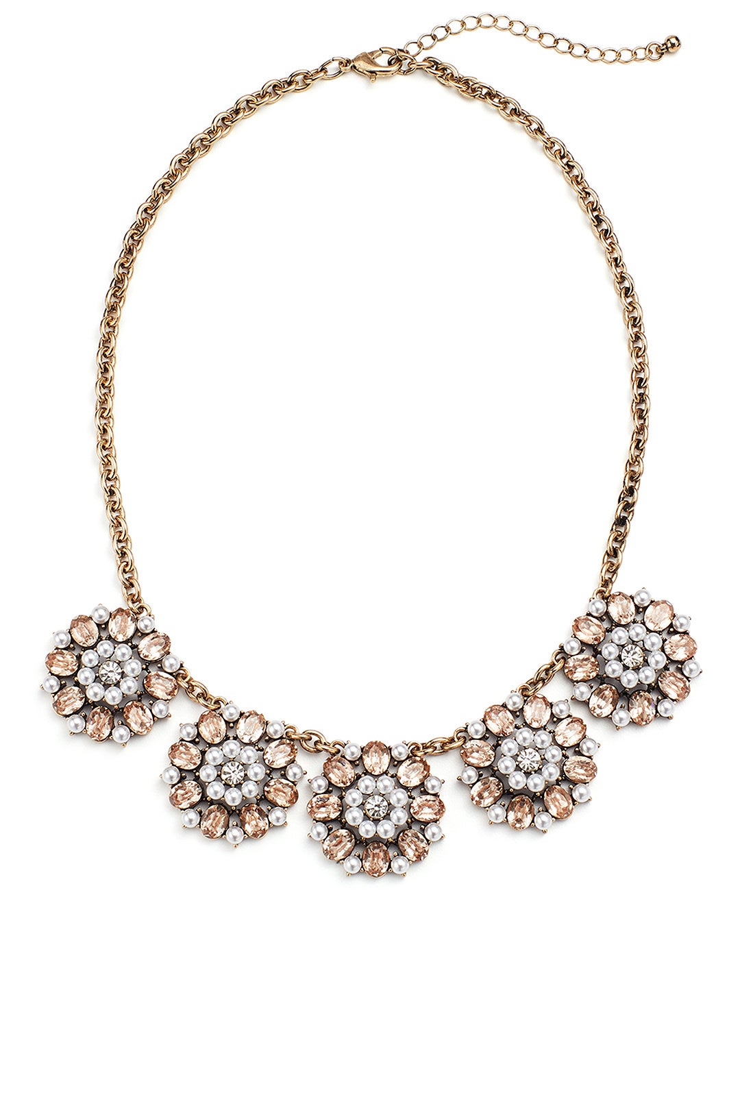 Blush Crystal Statement Necklace by Slate & Willow Accessories