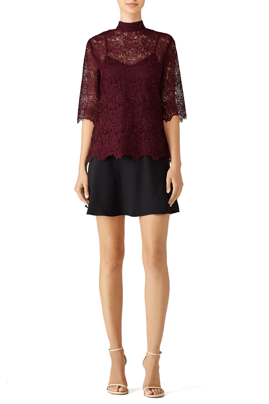 Burgundy Janice Top by Trina Turk 0